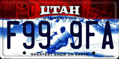 UT license plate F999FA