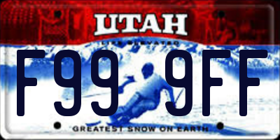 UT license plate F999FF