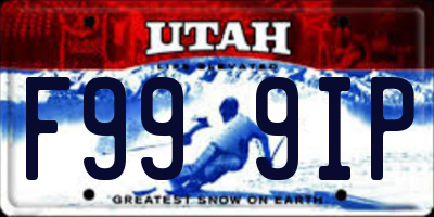 UT license plate F999IP