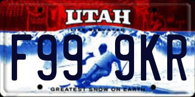 UT license plate F999KR