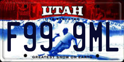 UT license plate F999ML
