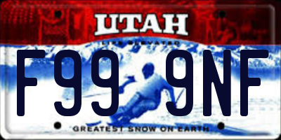 UT license plate F999NF