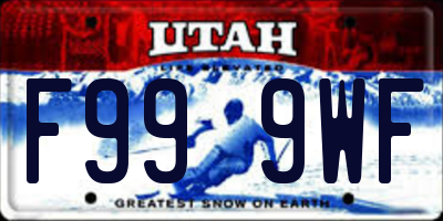 UT license plate F999WF