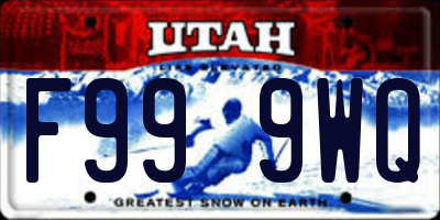 UT license plate F999WQ