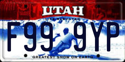 UT license plate F999YP
