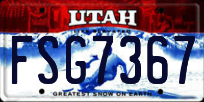 UT license plate FSG7367