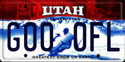 UT license plate G000FL