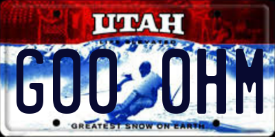 UT license plate G000HM