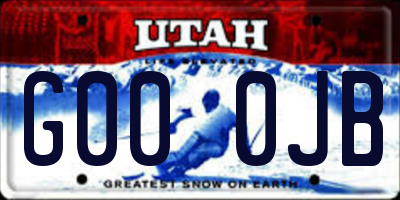 UT license plate G000JB