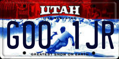 UT license plate G001JR