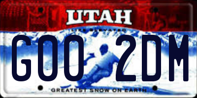 UT license plate G002DM