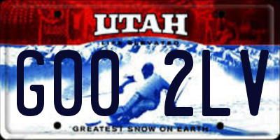UT license plate G002LV