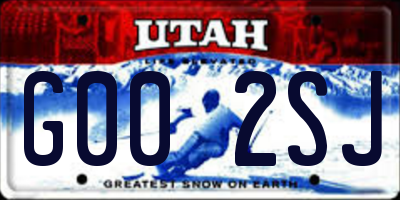 UT license plate G002SJ