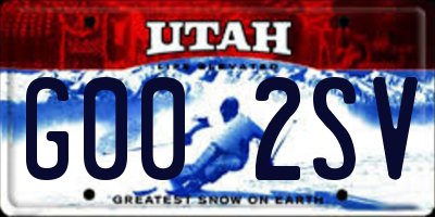 UT license plate G002SV