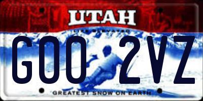 UT license plate G002VZ