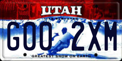 UT license plate G002XM