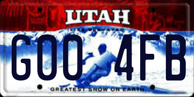 UT license plate G004FB