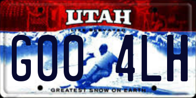 UT license plate G004LH
