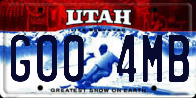 UT license plate G004MB
