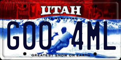 UT license plate G004ML