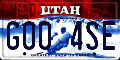 UT license plate G004SE