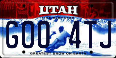 UT license plate G004TJ
