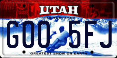 UT license plate G005FJ
