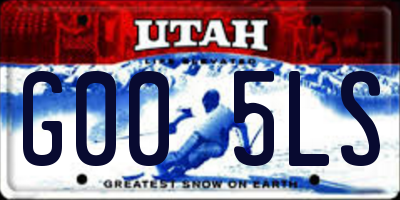 UT license plate G005LS