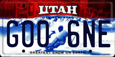UT license plate G006NE