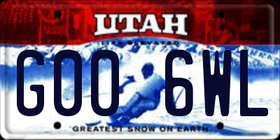 UT license plate G006WL