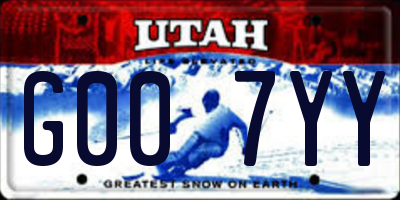 UT license plate G007YY