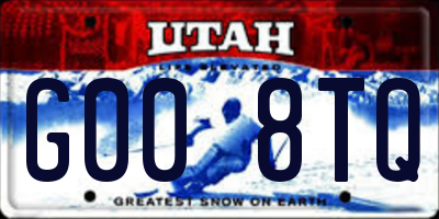 UT license plate G008TQ