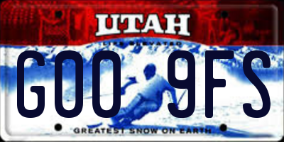 UT license plate G009FS