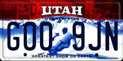 UT license plate G009JN