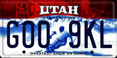 UT license plate G009KL