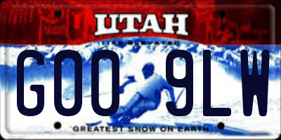 UT license plate G009LW