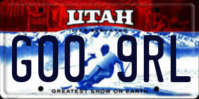 UT license plate G009RL