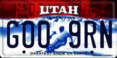UT license plate G009RN