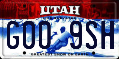 UT license plate G009SH