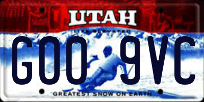 UT license plate G009VC