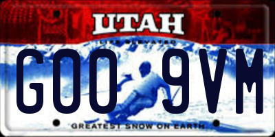 UT license plate G009VM
