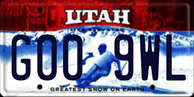 UT license plate G009WL