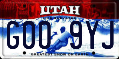 UT license plate G009YJ