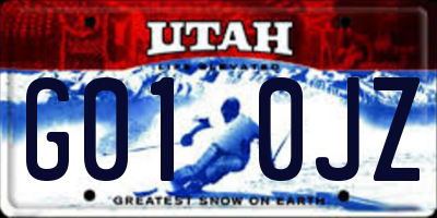 UT license plate G010JZ