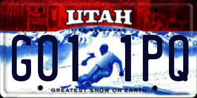 UT license plate G011PQ