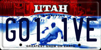 UT license plate G011VE