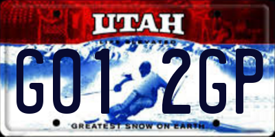 UT license plate G012GP