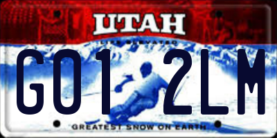 UT license plate G012LM