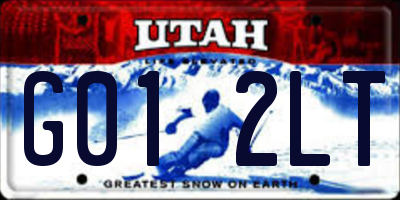 UT license plate G012LT