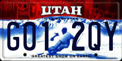 UT license plate G012QY